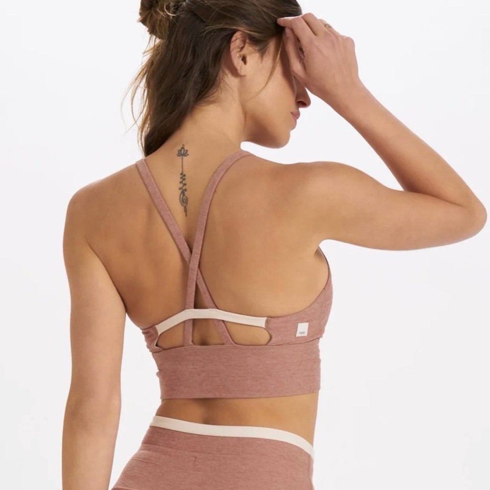 Vouri Long Line Elevation Bra Size Small Light Terracotta Heather